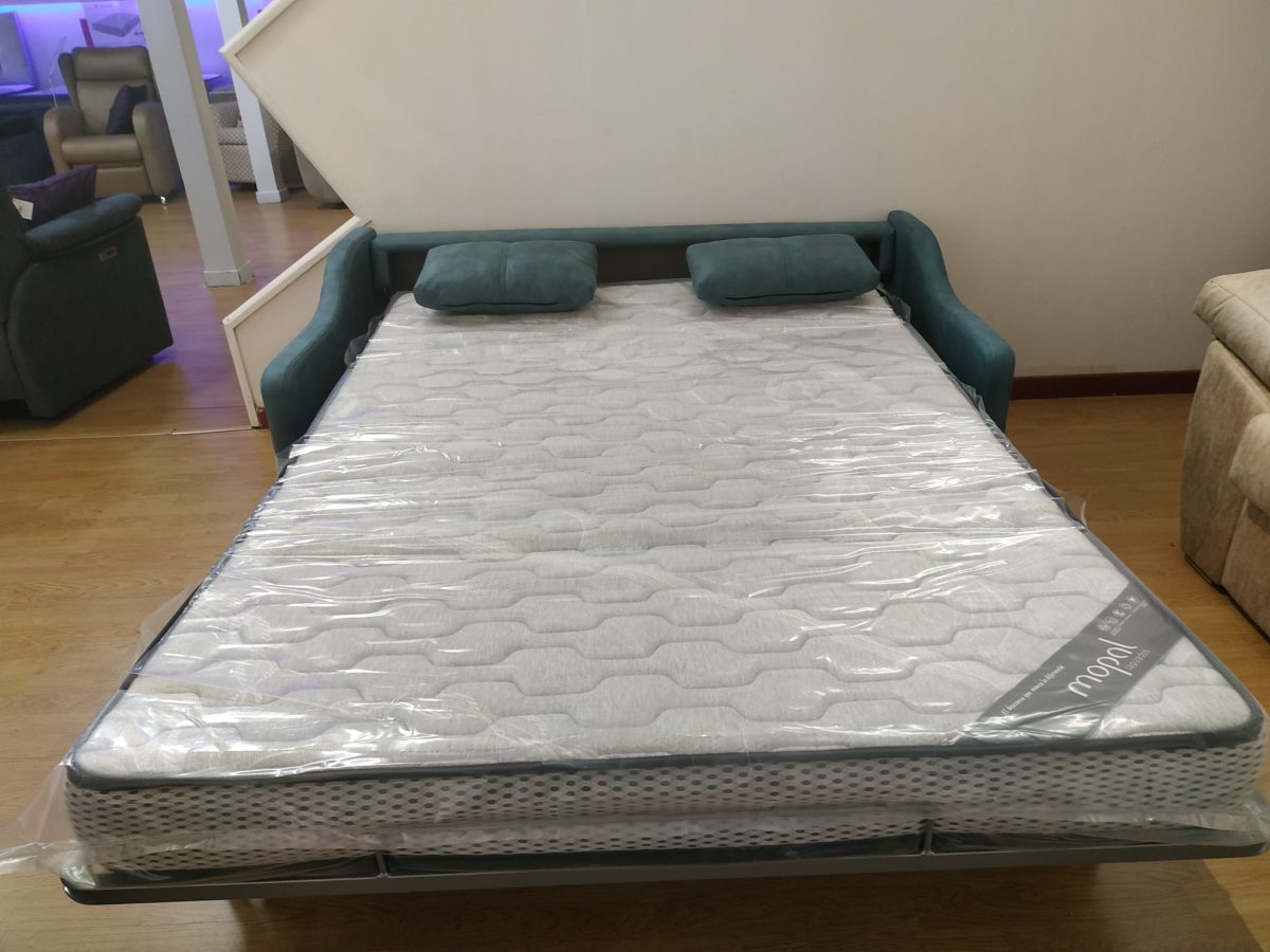 Sofá cama sistema italiano 2 plazas modelo Rhin, de 169 cm de ancho